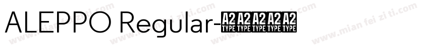 ALEPPO Regular字体转换
